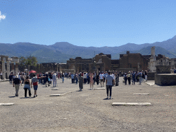 The Forum at the Pompeii Archeological Site with the Centaur statue by Igor Mitoraj