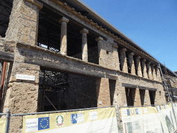 Front of the Insula of the Lovers Chaste at the Via dell`Abbondanza street at the Pompeii Archeological Site