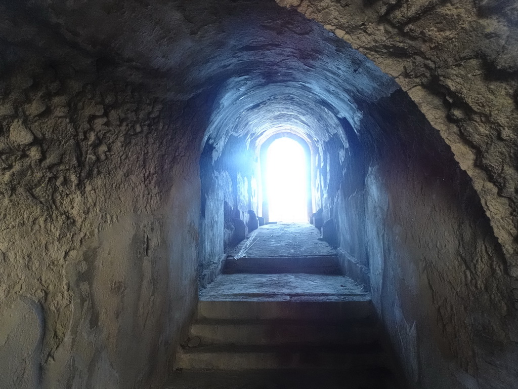 Window at the southwest catacombs of the Amphitheatre at the Pompeii Archeological Site