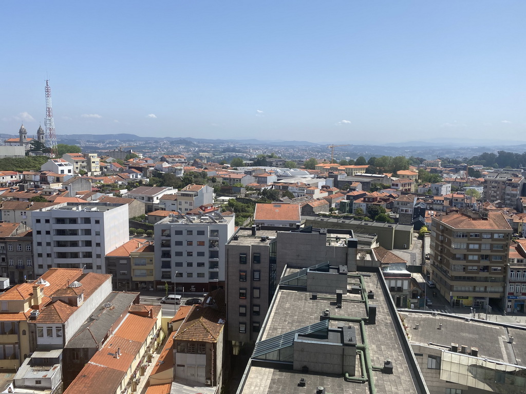 The east side of the city with the Igreja Paroquial do Bonfim church, viewed from our room at the Hotel Vila Galé Porto