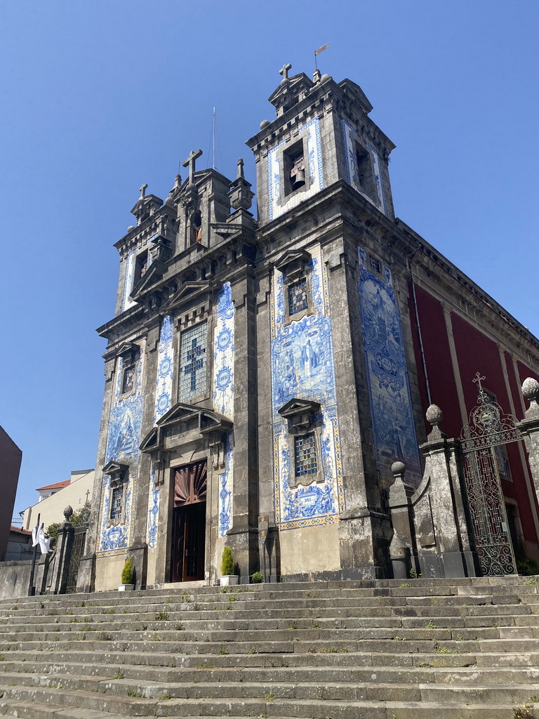 Right front of the Igreja de Santo Ildefonso church at the Praça da Batalha square