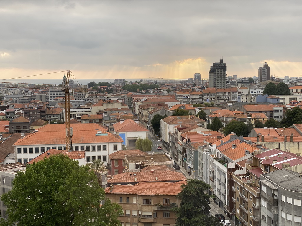 The city center, viewed from a hallway at the Hotel Vila Galé Porto