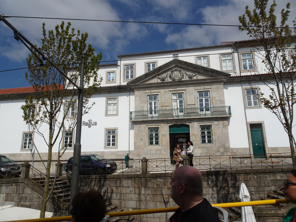 Front of the Regus Porto Batalha building at the Rua de Augusto Rosa street, viewed from the sightseeing bus