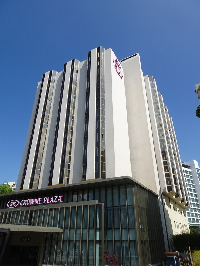 Front of the Crowne Plaza Porto hotel at the Avenida da Boavista street, viewed from the sightseeing bus