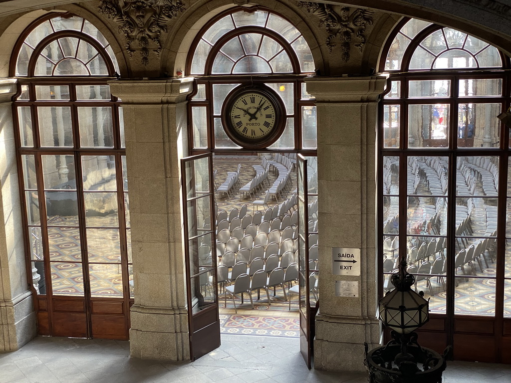 West entrance to the Pátio das Nações courtyard at the Palácio da Bolsa palace, viewed from the Noble Staircase