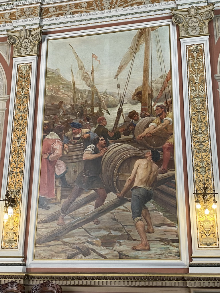 Painting at the Court Room at the south side of the upper floor of the Palácio da Bolsa palace