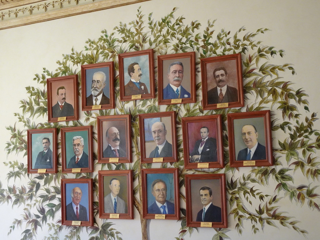 Portraits at the Former Presidents Gallery at the southeast side of the upper floor of the Palácio da Bolsa palace