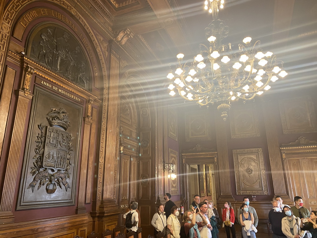 Interior of the General Meeting Room at the north side of the upper floor of the Palácio da Bolsa palace