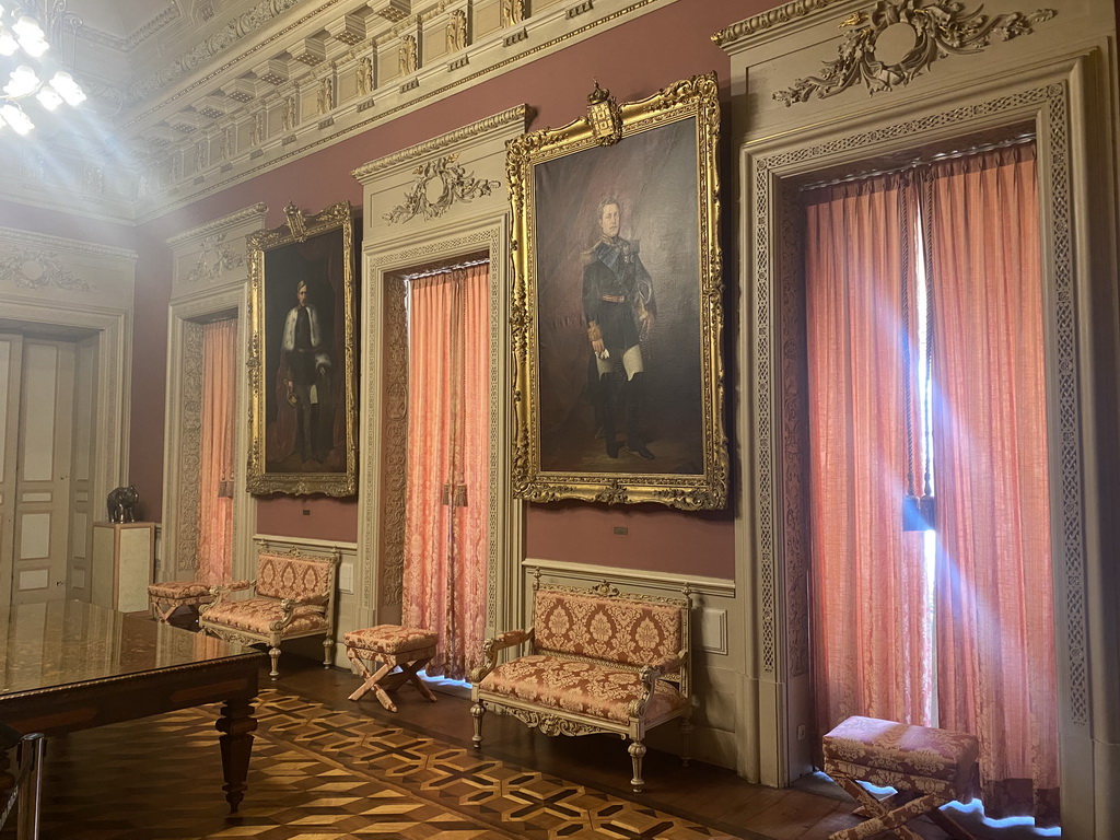 Interior of the Portrait Room at the north side of the upper floor of the Palácio da Bolsa palace