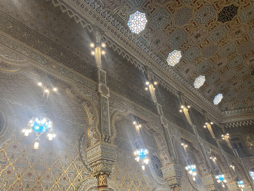 South walls and ceiling of the Arab Room at the northwest side of the upper floor of the Palácio da Bolsa palace