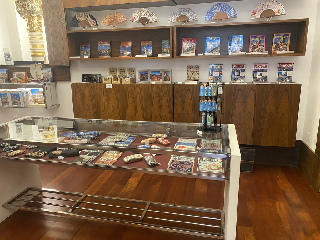 Interior of the souvenir shop at the south side of the ground floor of the Palácio da Bolsa palace