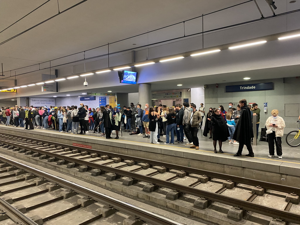 Interior of the Trindade subway station