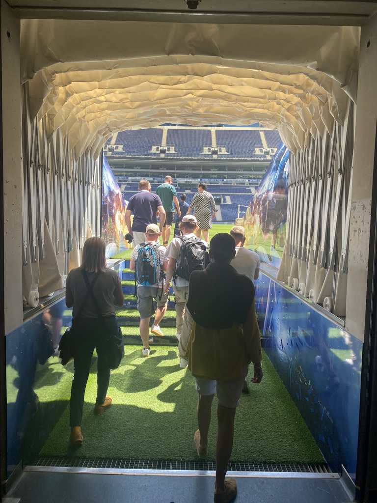 Entrance to the pitch of the Estádio do Dragão stadium