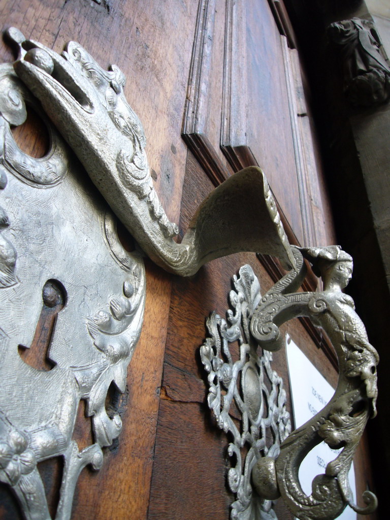 Heck on a door of the Church of Our Lady before Týn