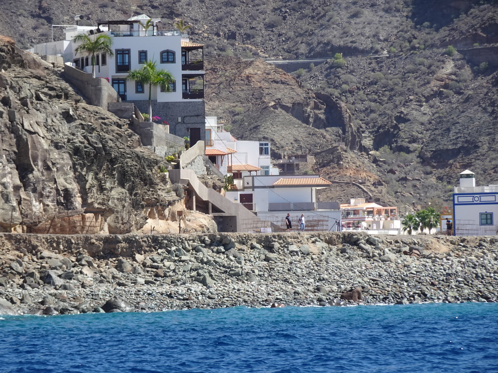 Houses at the town center, viewed from the Sagitarius Cat boat