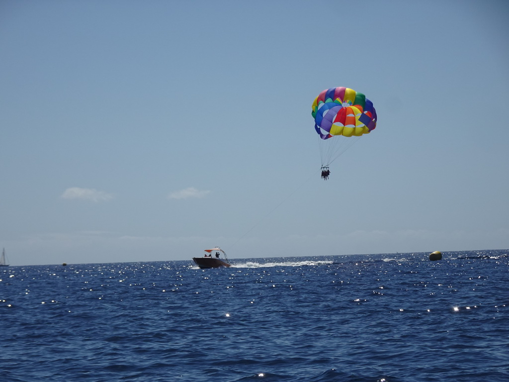 Parasail, viewed from the Sagitarius Cat boat