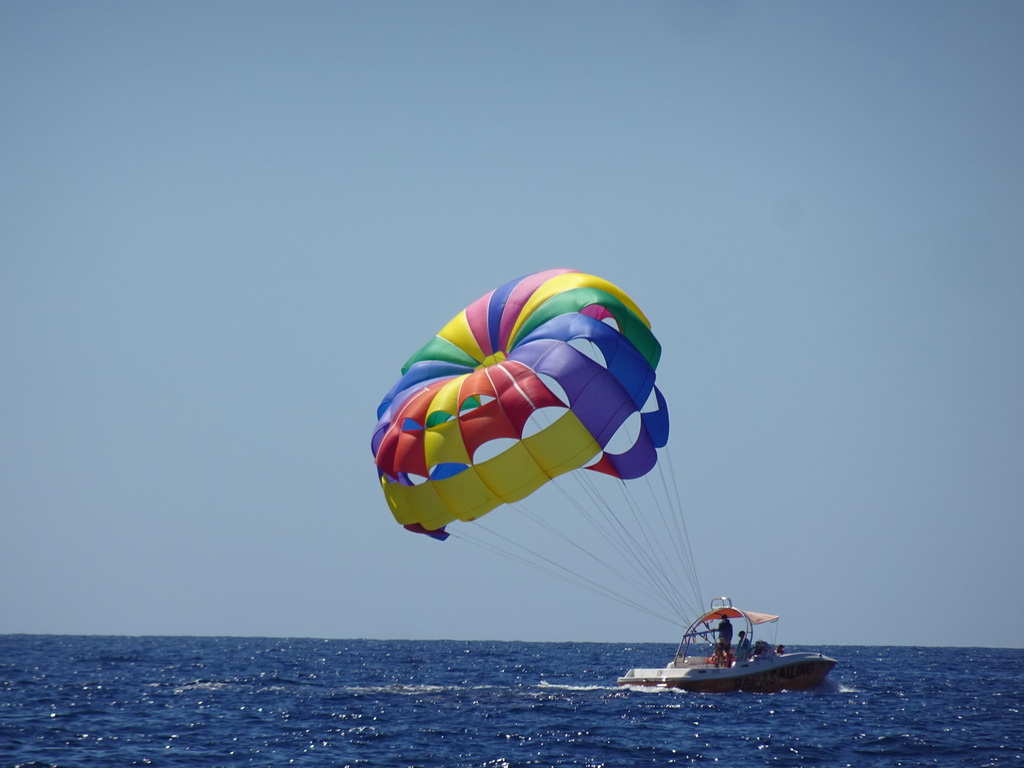 Parasail, viewed from the Sagitarius Cat boat