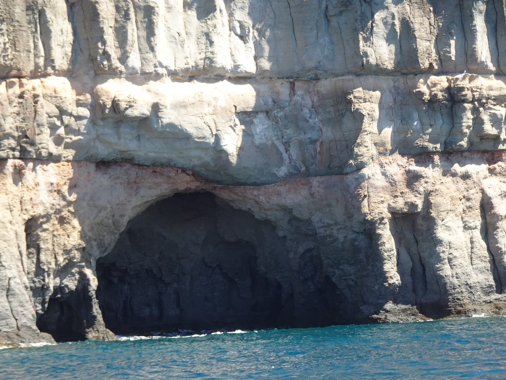 Cave just southeast of the Playa del Diablito beach, viewed from the Sagitarius Cat boat