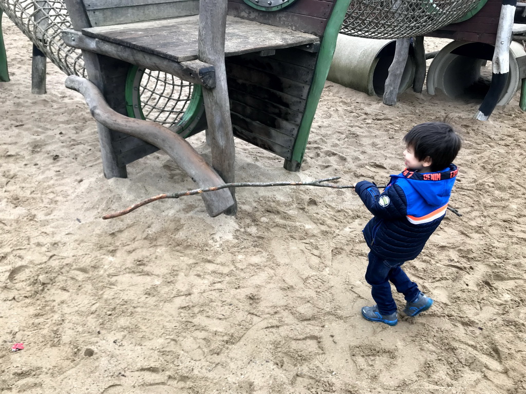 Max at the playground at the Visitor Center Veluwezoom