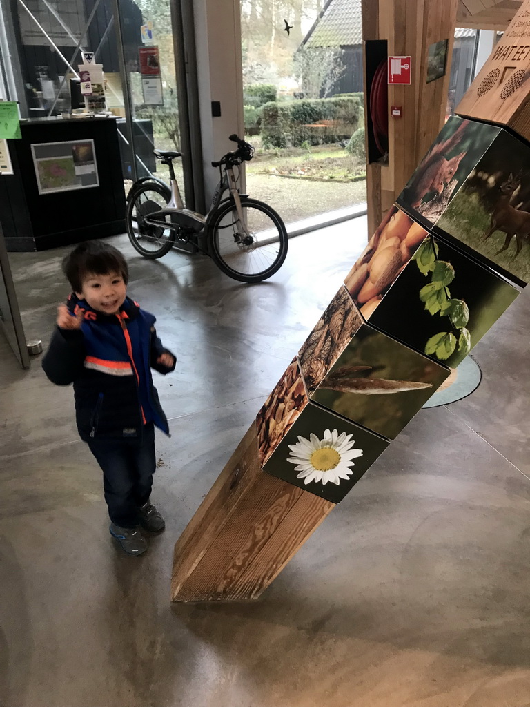 Max with a puzzle at the Visitor Center Veluwezoom