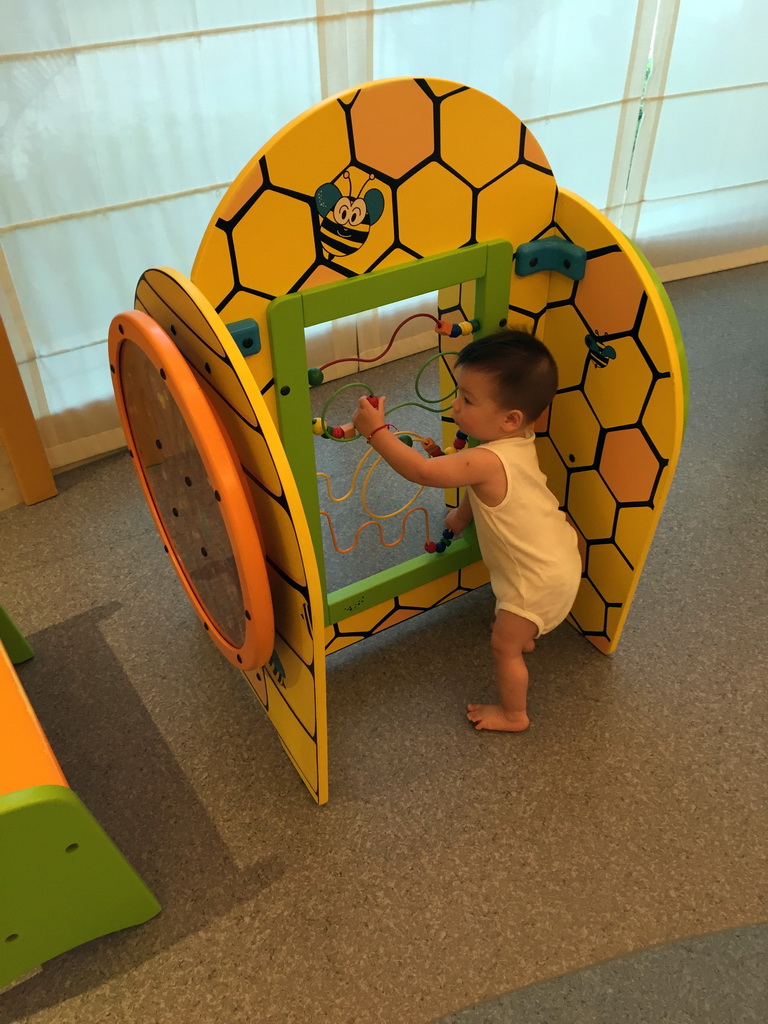 Max playing in the Play Room of the InterContinental Sanya Haitang Bay Resort