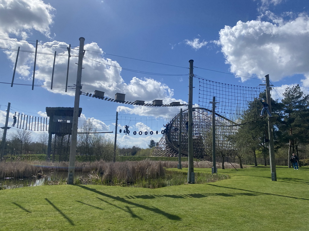 The Kletterparcours attraction at the Wunderwald section at the Toverland theme park