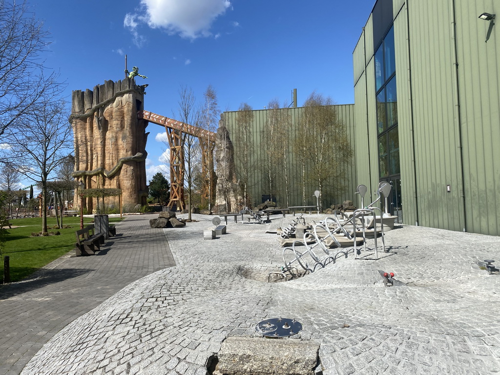 Playground and the Expedition Zork attraction at the Wunderwald section at the Toverland theme park