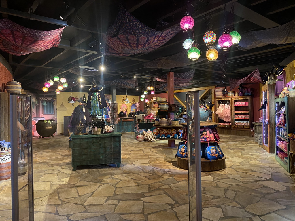 Interior of the Bazaar shop at the Land van Toos section at the Toverland theme park