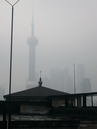 The Oriental Pearl Tower, from the window of our hotel room