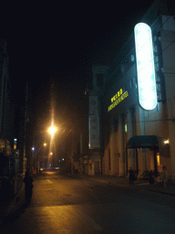 Front of the Ambassador Hotel, by night