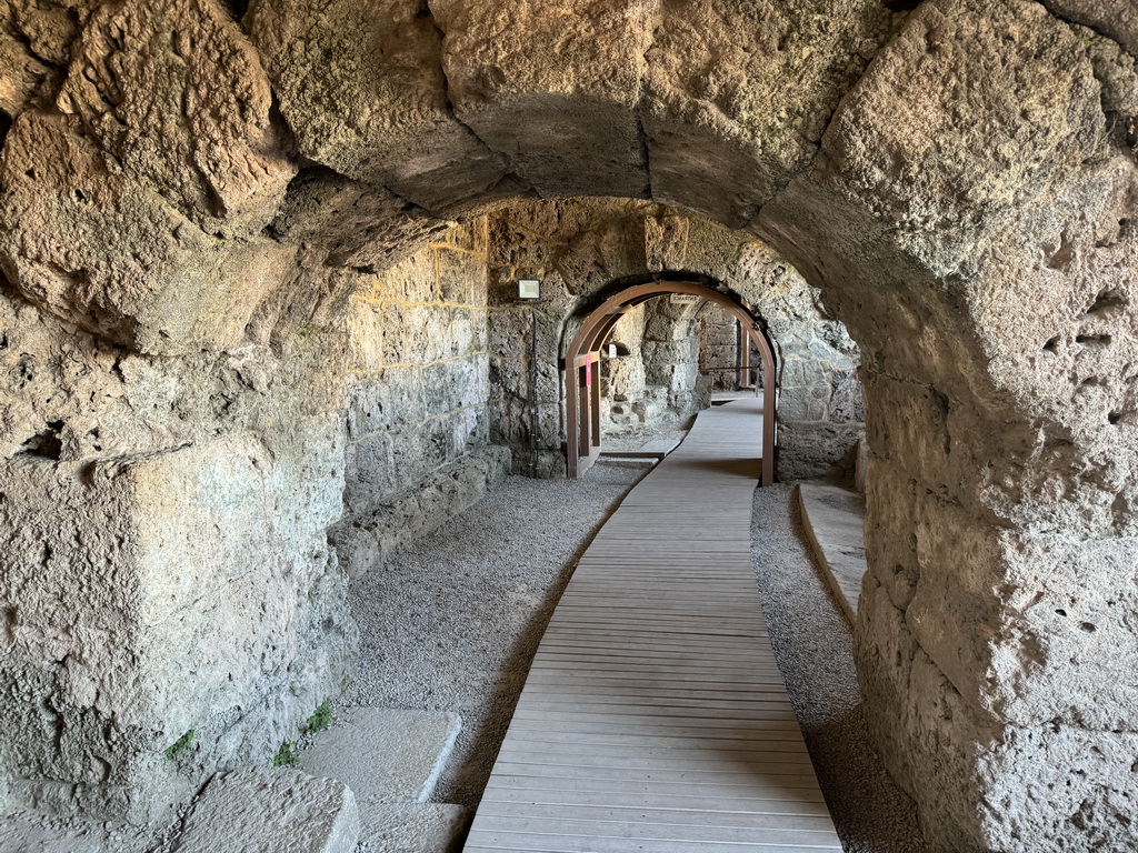 Path at the diaoma of the auditorium of the Roman Theatre of Side