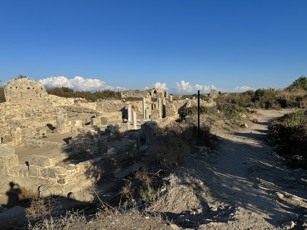 The Houses with Consoles and the Byzantine Hospital, viewed from a hill at the Houses with Consoles