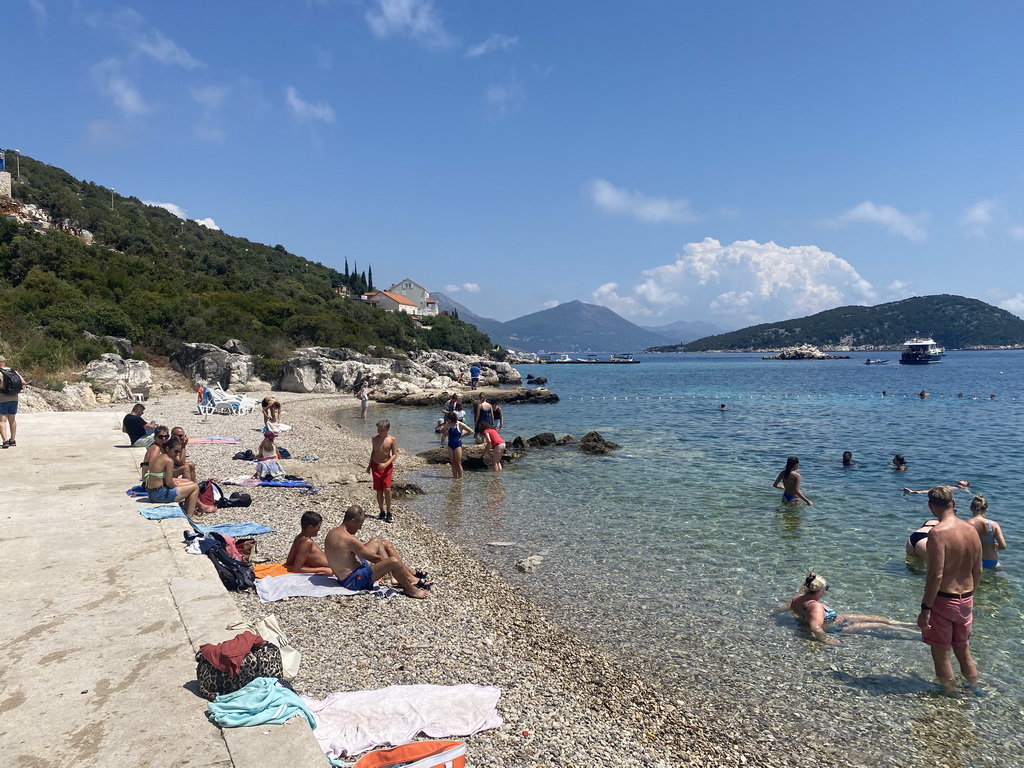 Beach at the northeast side of the town of Sudurad and Ruda island