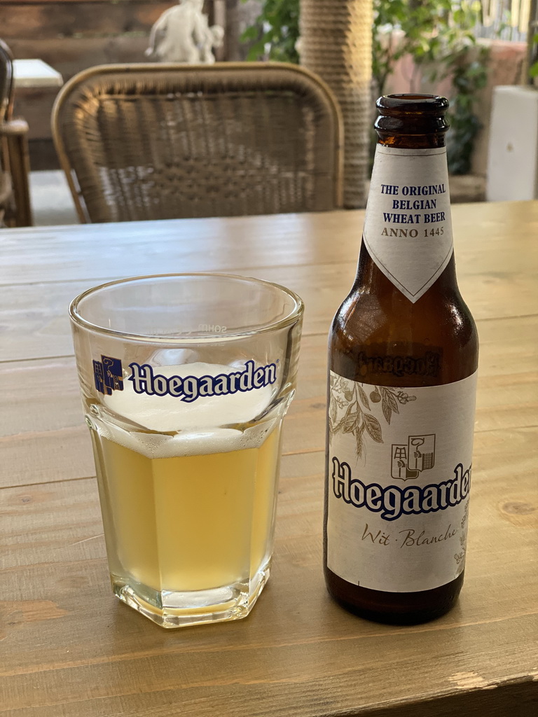 Beer at the terrace of the restaurant of the Oosterschelde Camping Stavenisse