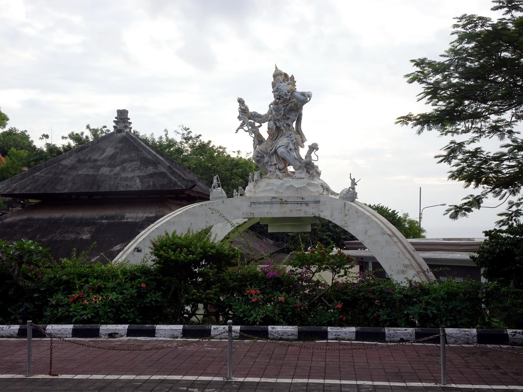 Monkey Statue at the Pura Luhur Uluwatu temple