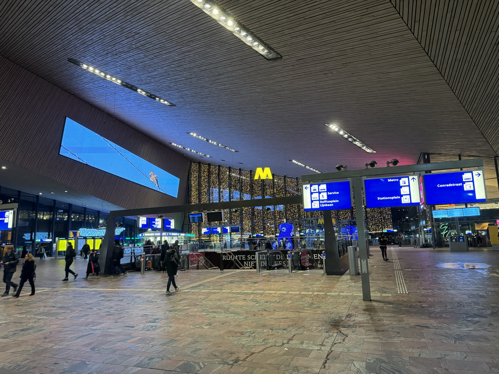 Interior of the Rotterdam Central Railway Station at Rotterdam