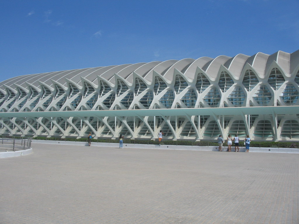 South side of the Museu de les Ciències Príncipe Felipe museum at the Ciudad de las Artes y las Ciencias complex