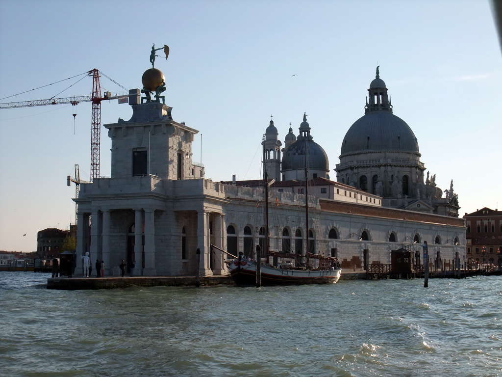 The Punta della Dogana point with the Santa Maria della Salute church, viewed from the Canal Grande ferry