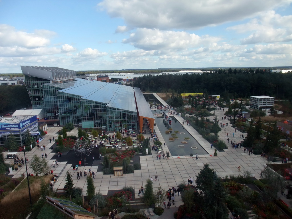 The Villa Flora Building and the Bloomin` Holland building at the Green Engine section, viewed from the Floriadebaan funicular