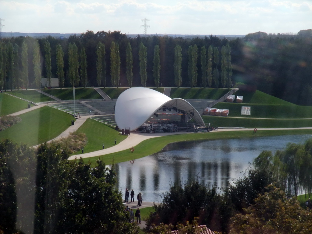 The Floriade Theatre at the World Show Stage section, viewed from the Floriadebaan funicular