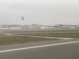 Vienna International Airport, viewed from the airplane from Eindhoven