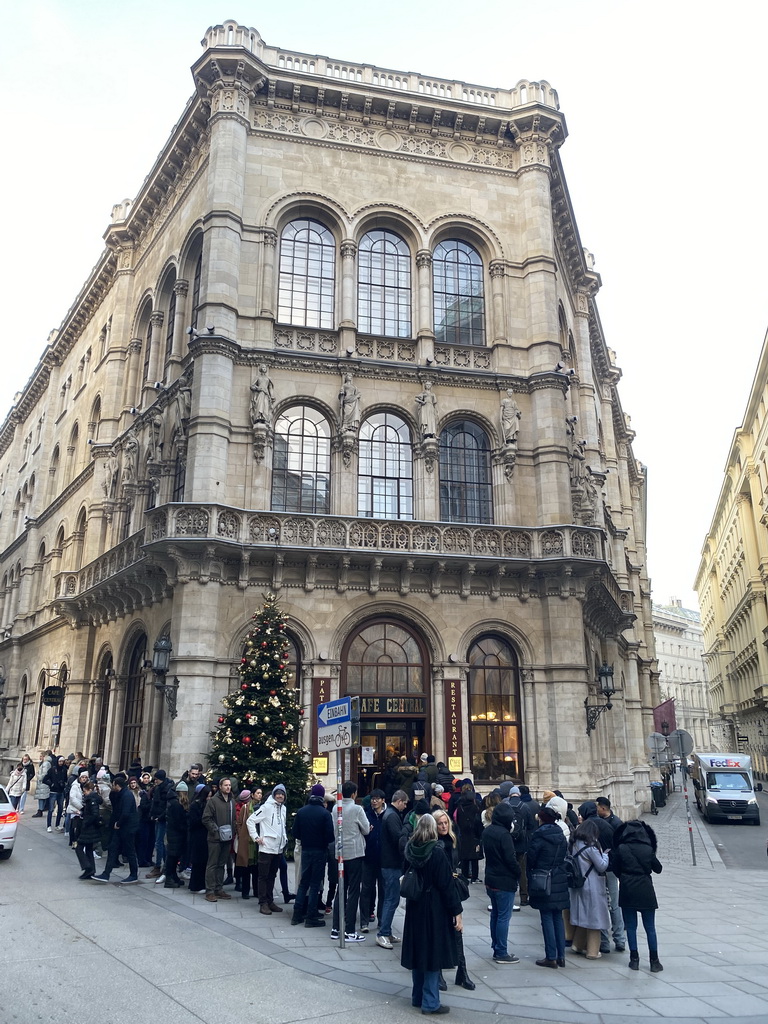 Front of the Café Central at the crossing of the Herrengasse and Strauchgasse streets