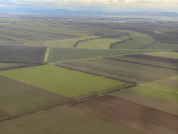 Farmlands south of Vienna International Airport, viewed from the airplane to Eindhoven