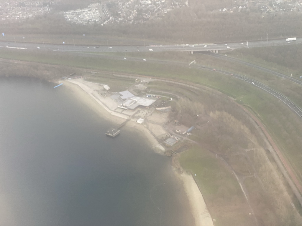 Beach Park Aquabest with the Sunrise Beach Club, viewed from the airplane to Eindhoven