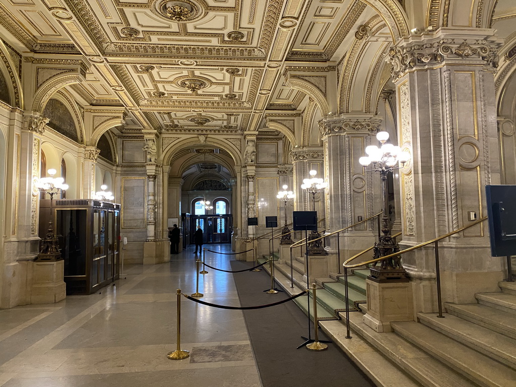 Interior of the Lobby at the ground floor of the Wiener Staatsoper building