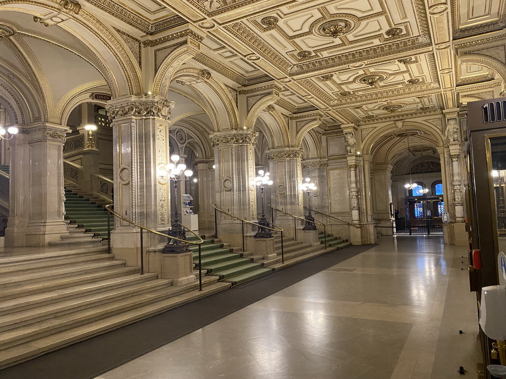 Interior of the Lobby at the ground floor of the Wiener Staatsoper building