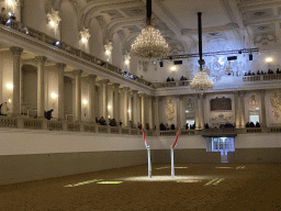 Interior of the Spanish Riding School, viewed from the main grandstand, just after the show