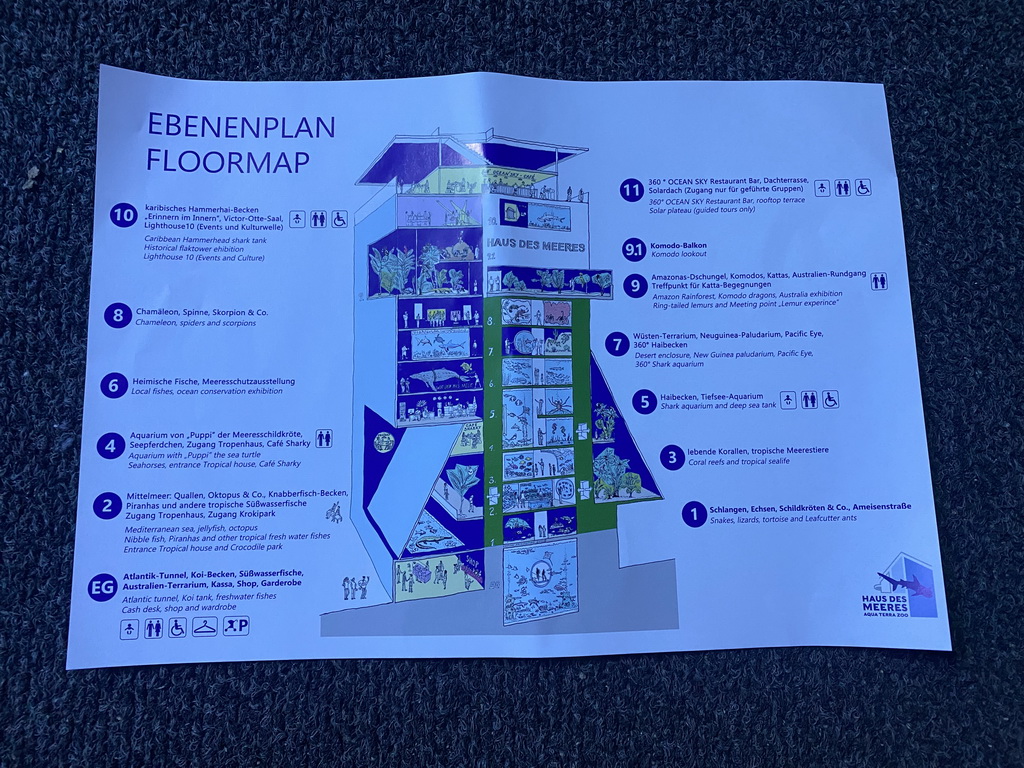 Floorplan of the Haus des Meeres aquarium