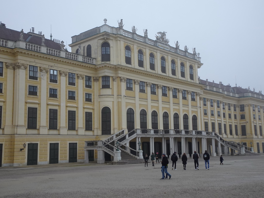 South side of the Schönbrunn Palace, viewed from the Lichte Allee road at the Schönbrunn Park