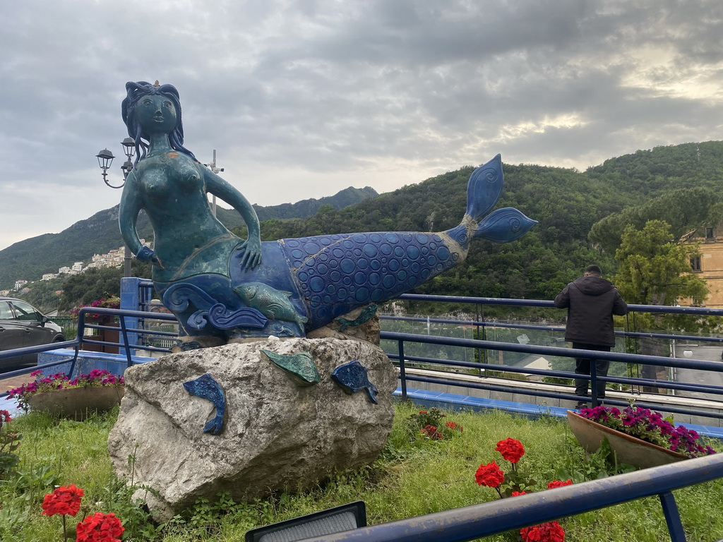 Mermaid statue at the Piazza Matteotti square